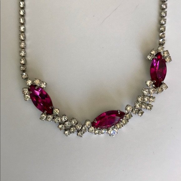 Pink Necklace and Earrings Set with Purse - Picture 5 of 16